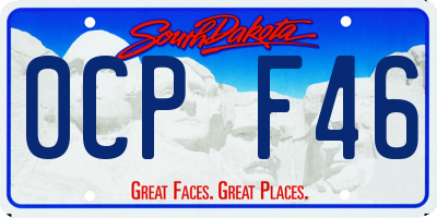 SD license plate 0CPF46