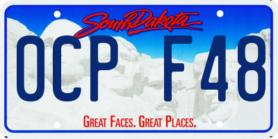 SD license plate 0CPF48