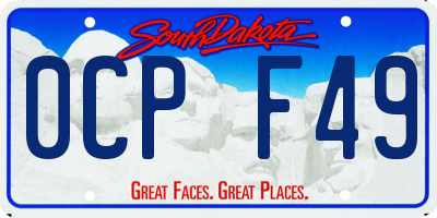 SD license plate 0CPF49