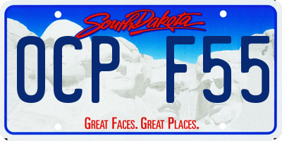 SD license plate 0CPF55