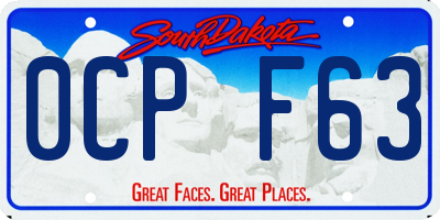 SD license plate 0CPF63