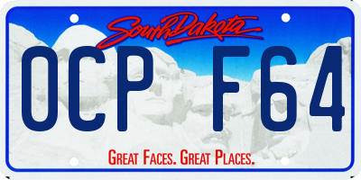 SD license plate 0CPF64