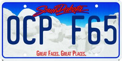 SD license plate 0CPF65