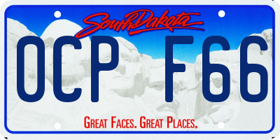SD license plate 0CPF66