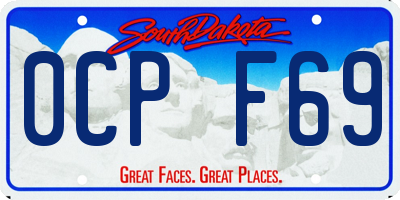 SD license plate 0CPF69