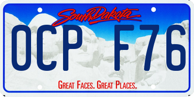 SD license plate 0CPF76