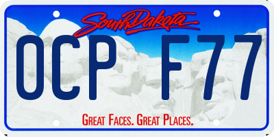 SD license plate 0CPF77