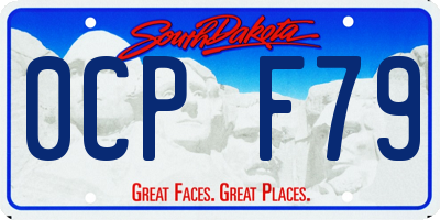 SD license plate 0CPF79