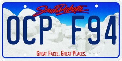 SD license plate 0CPF94
