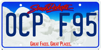 SD license plate 0CPF95