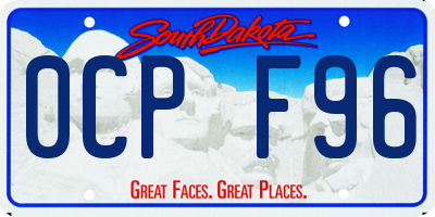SD license plate 0CPF96
