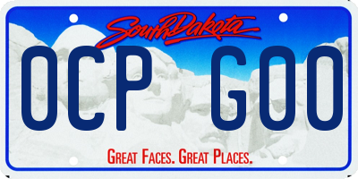 SD license plate 0CPG00
