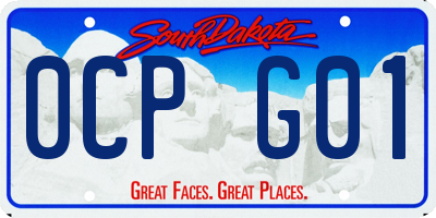 SD license plate 0CPG01