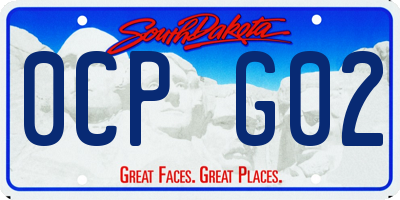 SD license plate 0CPG02