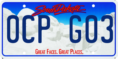 SD license plate 0CPG03
