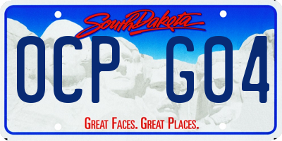 SD license plate 0CPG04