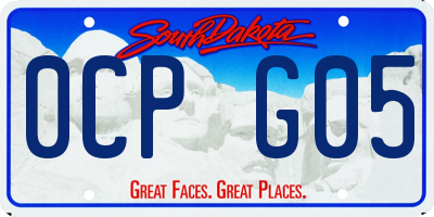 SD license plate 0CPG05