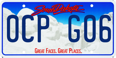 SD license plate 0CPG06
