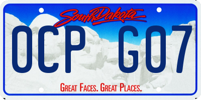 SD license plate 0CPG07