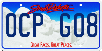 SD license plate 0CPG08