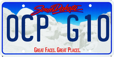 SD license plate 0CPG10
