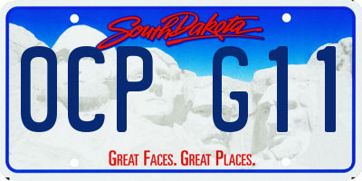 SD license plate 0CPG11