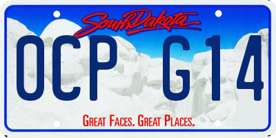 SD license plate 0CPG14