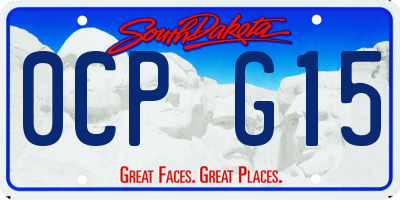 SD license plate 0CPG15