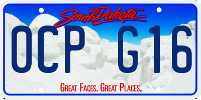 SD license plate 0CPG16