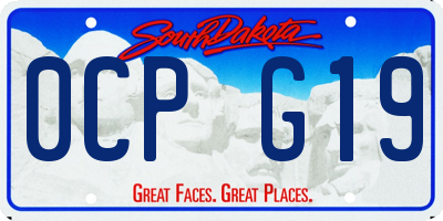 SD license plate 0CPG19