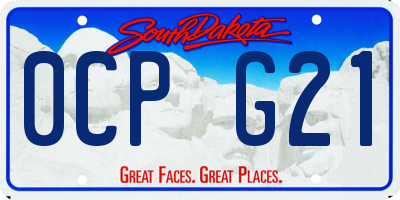 SD license plate 0CPG21