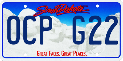 SD license plate 0CPG22