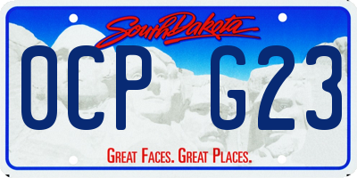 SD license plate 0CPG23