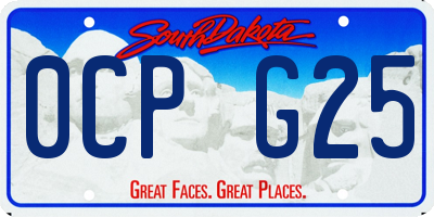 SD license plate 0CPG25