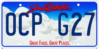 SD license plate 0CPG27