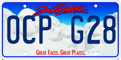 SD license plate 0CPG28