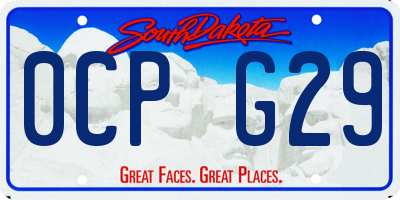 SD license plate 0CPG29