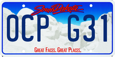 SD license plate 0CPG31