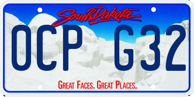 SD license plate 0CPG32