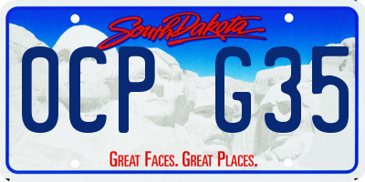 SD license plate 0CPG35