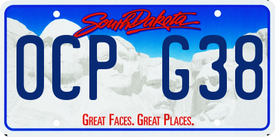 SD license plate 0CPG38