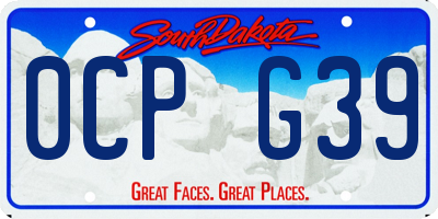 SD license plate 0CPG39
