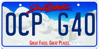 SD license plate 0CPG40