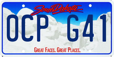 SD license plate 0CPG41