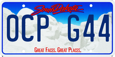SD license plate 0CPG44
