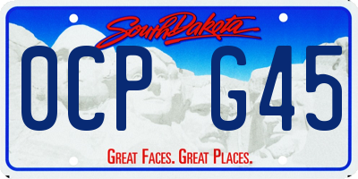 SD license plate 0CPG45