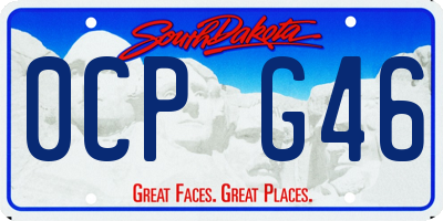 SD license plate 0CPG46