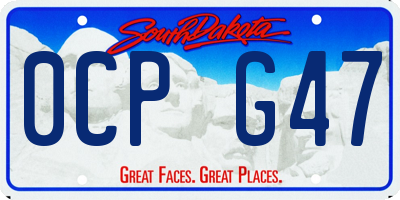 SD license plate 0CPG47