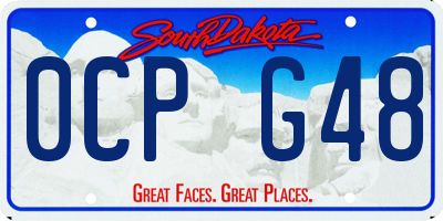 SD license plate 0CPG48