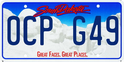 SD license plate 0CPG49